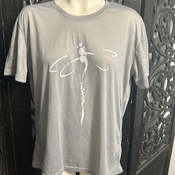 Fashion Simple Gray Dragonfly Print Warrior Short Sleeve Pull On Tee / T Shirt. - Picture 2 of 6